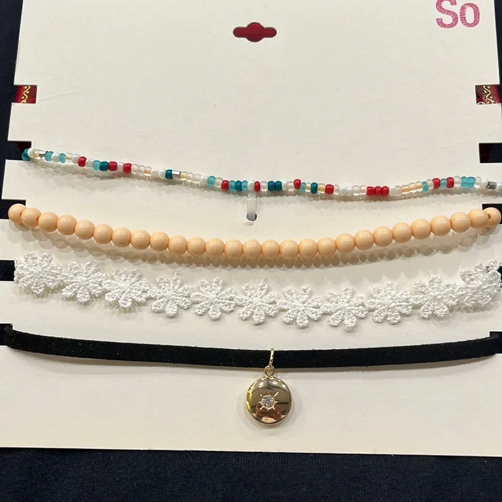 Brand new never wore little dainty chocker necklaces by So. - Picture 1 of 4